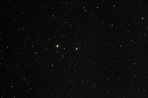 Delta Lyrae Steph1 open cluster, in the constellation of Lyra. 10th Nov 2011.