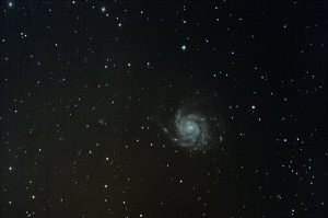M101 The Pinwheel Galaxy in Ursa Major. 20th Mar 2012.  Type Sc Spiral Galaxy. 24x90 second and 4x120 second exposures, total 44 mins.