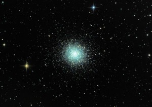 M13 globular cluster in Hercules, LRGB image, 23rd Jul 2014.
