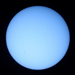 Sun, 26th May 2012.  DSLR at prime focus, taken through photographic solar film, showing sunspot activity. 