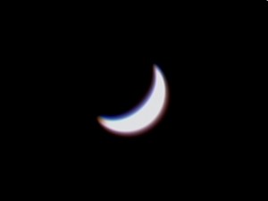 Venus, waning crescent, 11th May web.